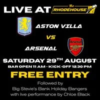 Aston Villa vs Arsenal - Live at The Rhodehouse at The Rhodehouse