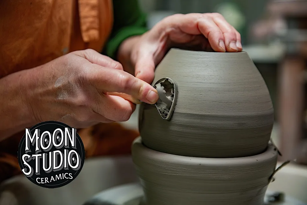 Weekend Pottery Throwing Course - learn to craft pots on a wheel at Moon Studio Ceramics