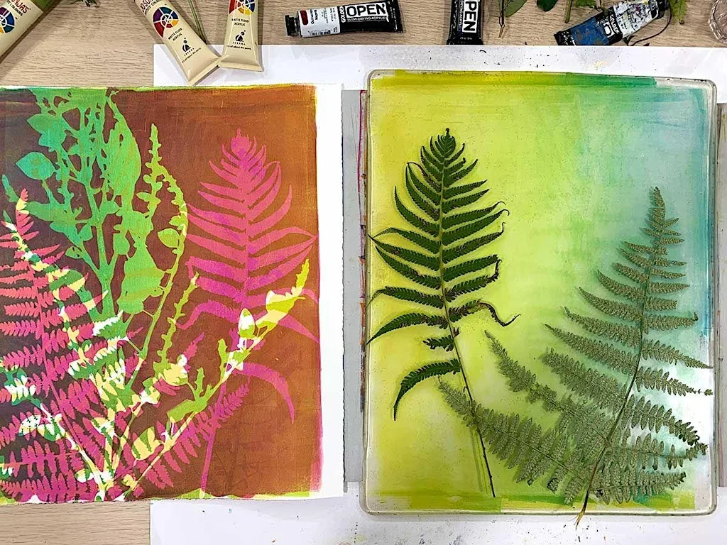 Botanical Gelli Printing Workshop at The Old School House Boscombe