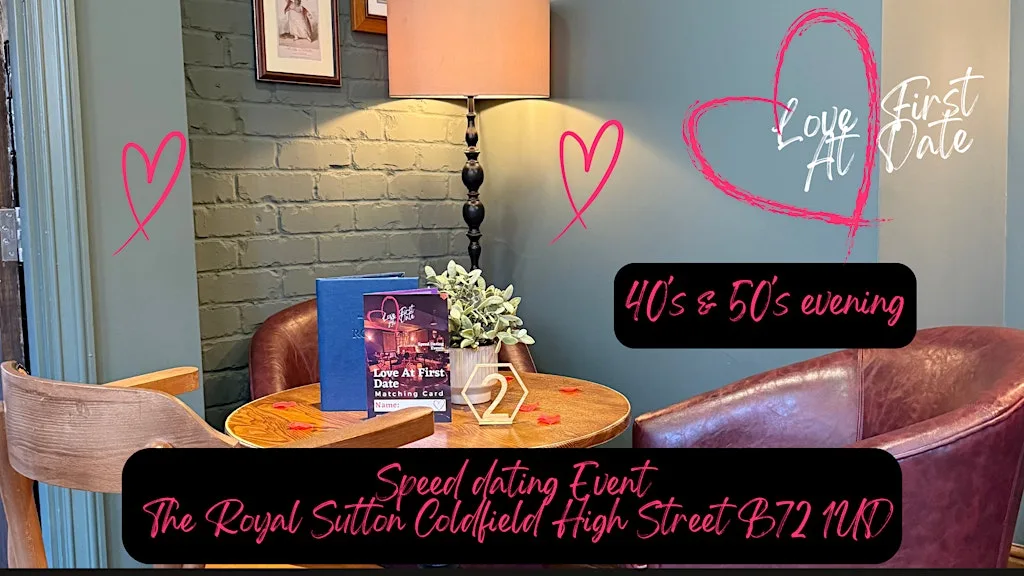 40's & 50's Speed Dating Evening in Sutton Coldfield Birmingham at The Royal
