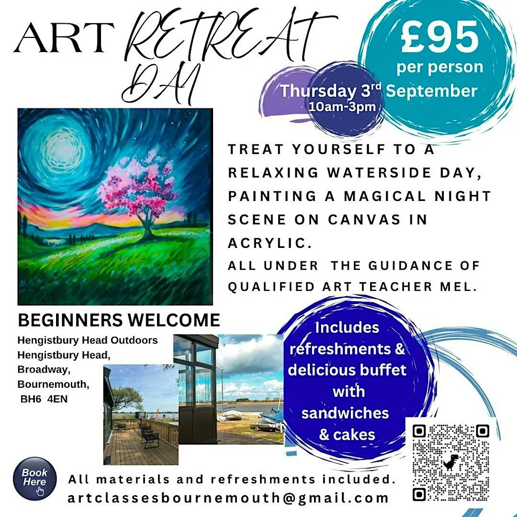 Waterside Art Retreat Day with Art Classes Bournemouth at Hengistbury Head Outdoors