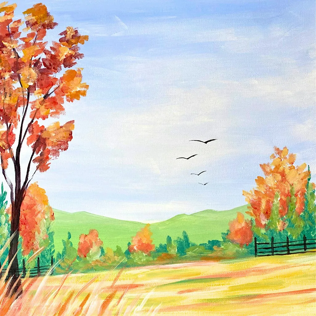 Sip & Paint at Club Haus Harbourside, Bristol - "Autumn Breeze" at Clubhaus Harbourside