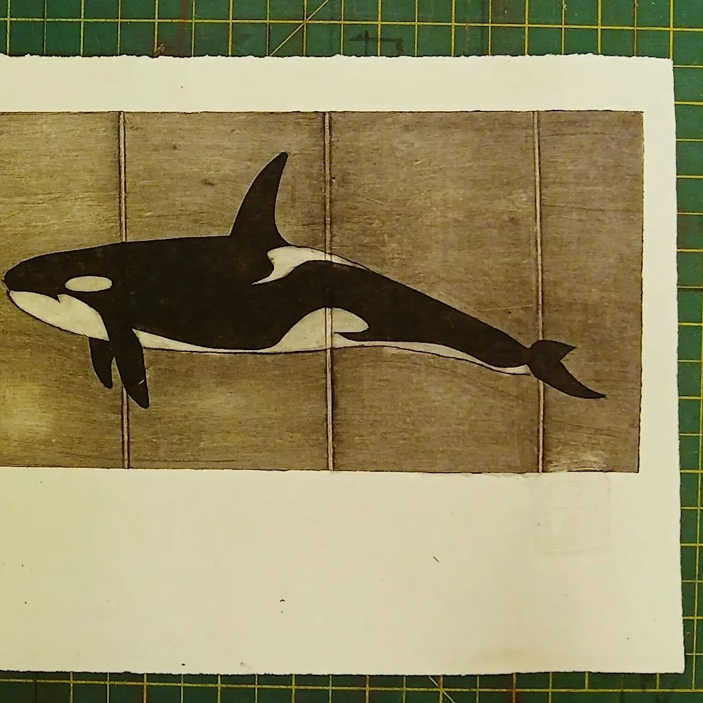 Printing with Tetra Pak with John COAST Funded by Swansea Council at Swansea Community Workshops